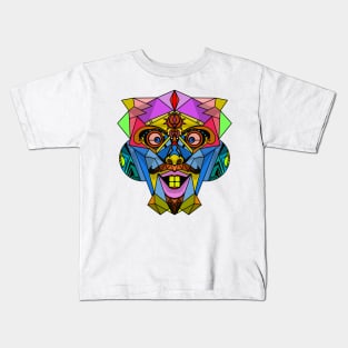 Colorful beardy mask Kids T-Shirt